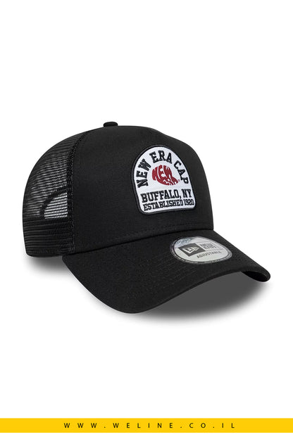 כובע New Era Cotton Patch Trucker – צבע שחור | יוניסקס