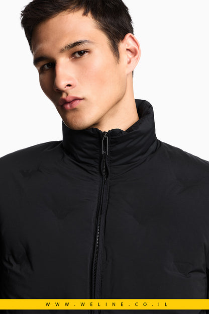 מעיל פאפר עם רוכסן מלא – דוגמת Micro Eagles לכל האורך