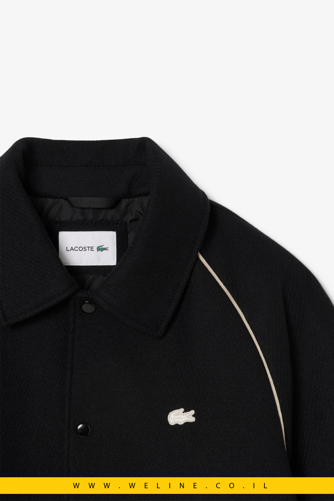 מעיל וארסיטי יוקרתי עם פאץ' רקום – Badge Accent Wool Varsity Jacket