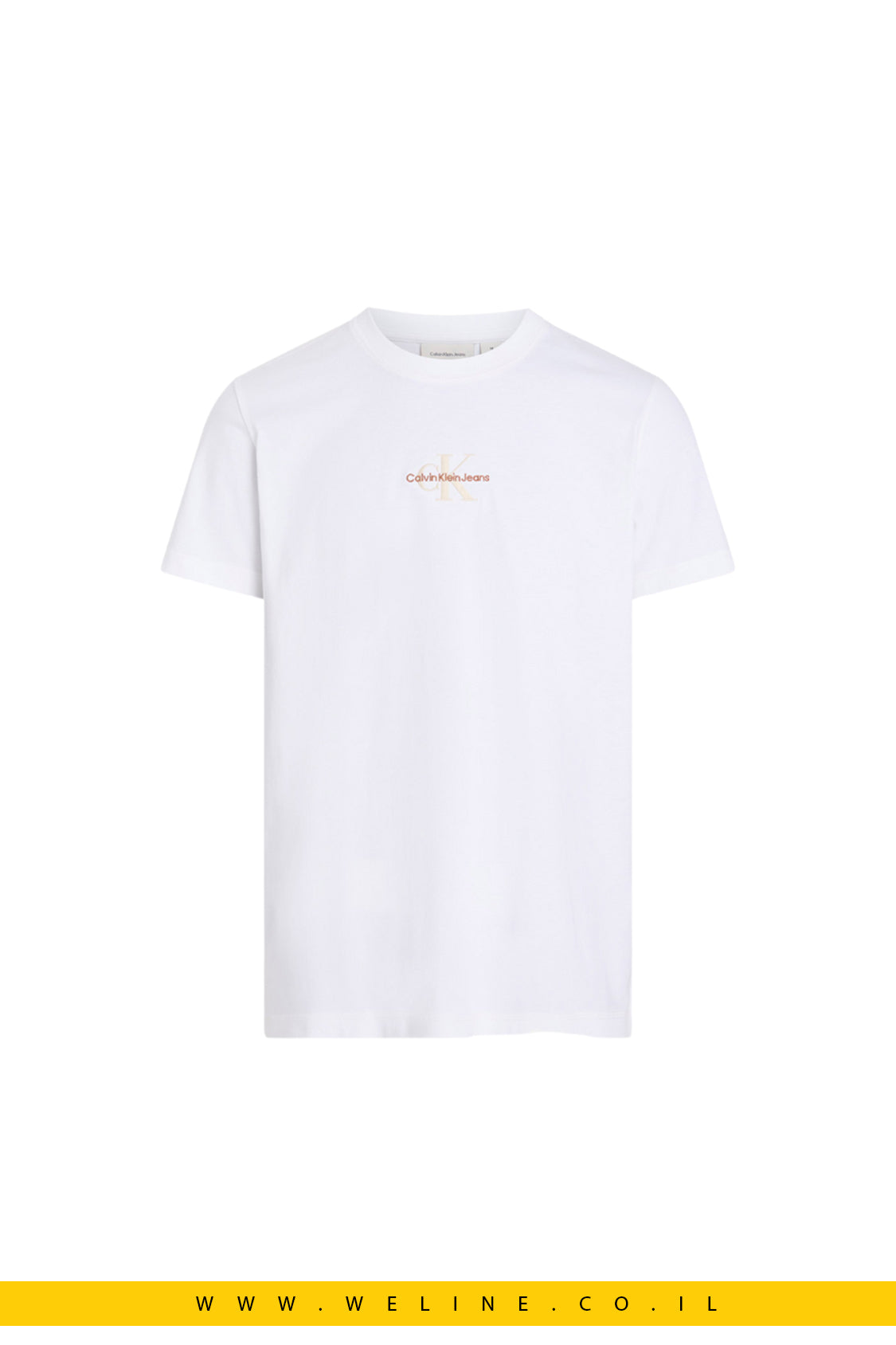 טי-שירט Calvin Klein Monologo לגברים – לבן