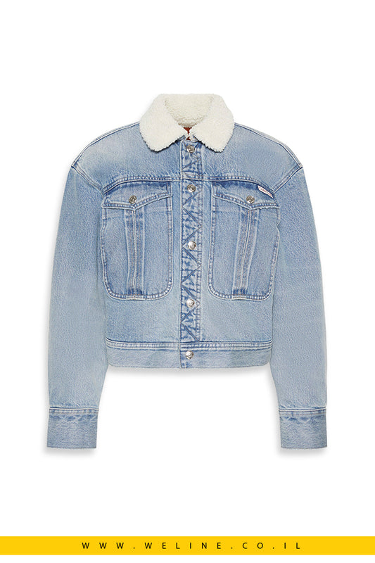 ג'קט ג'ינס Calvin Klein עם פרווה