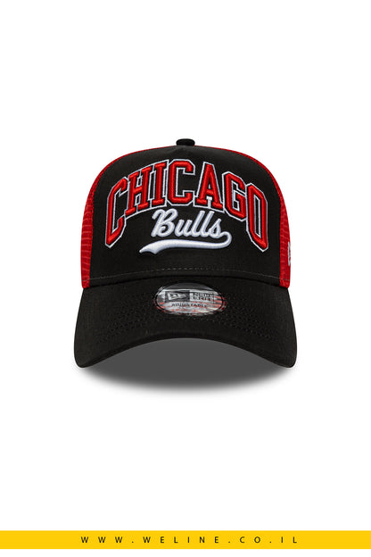 כובע רשת TRUCKER New Era – Chicago Bulls | שחור/אדום