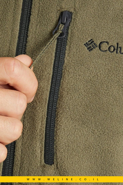 מעיל פליס לגברים Columbia Fast Trek™ II Full Zip בצבע ירוק – חימום עוצמתי ונוחות יומיומית