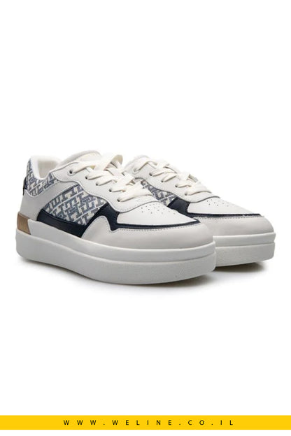 סניקרס נשים עם לוגו TH Monogram מעור נושם - Tommy Hilfiger