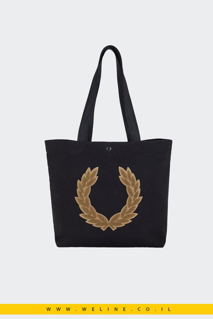 תיק טוט קנבס Fred Perry עם לוגו Laurel Wreath