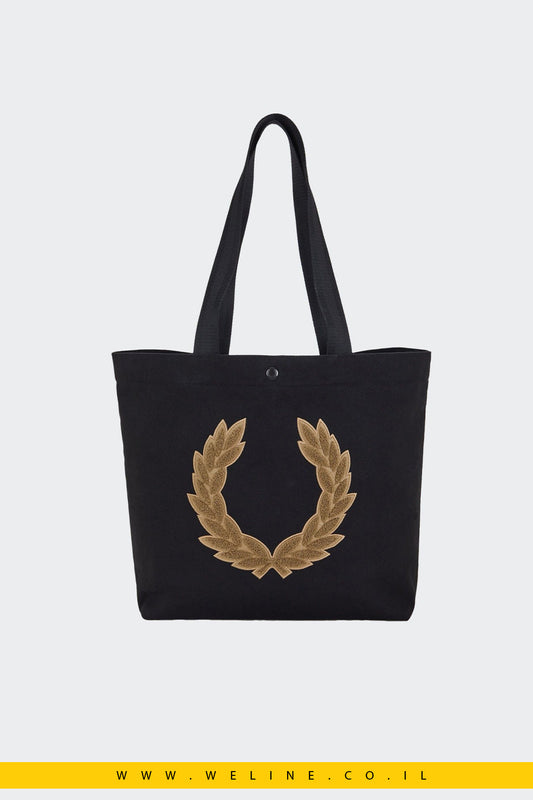 תיק טוט קנבס Fred Perry עם לוגו Laurel Wreath