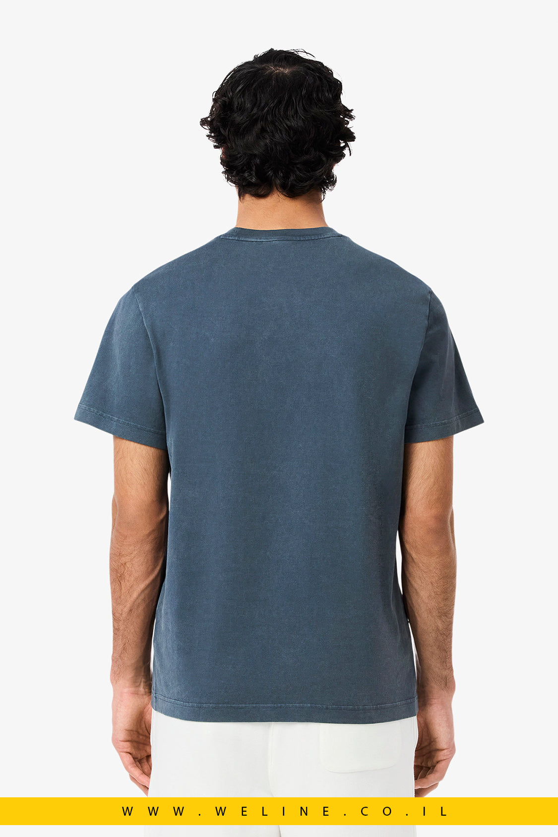 חולצת טי לגברים בגזרת רגילה עם אפקט שטיפה – Lacoste