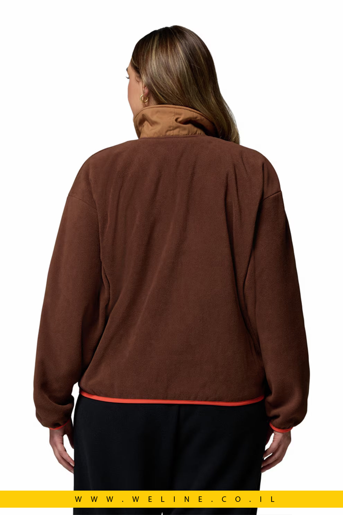 Columbia – סוויטשירט טיולים Sequoia Grove עם רוכסן, צבע Camel