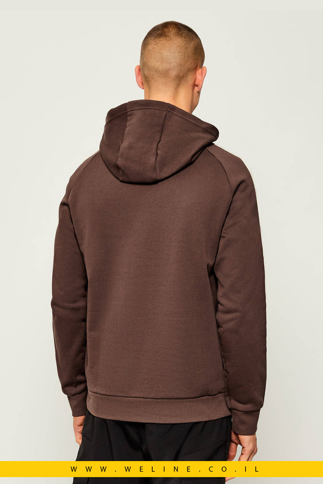 סווטשירט גברים EA7 – חום Chocolate Brown בגזרת Regular