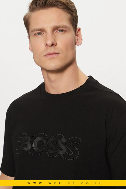 חולצת טי שחורה בגזרה רגילה – BOSS T-Shirt