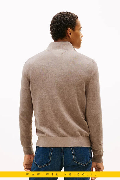 סריג חצי־רוכסן עם Cashmere