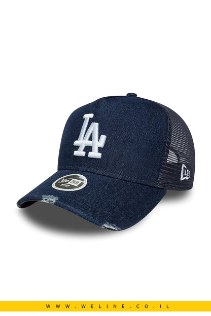 כובע New Era 9FORTY A-Frame Trucker לנשים – MLB LA Dodgers ג’ינס כחול | Snapback