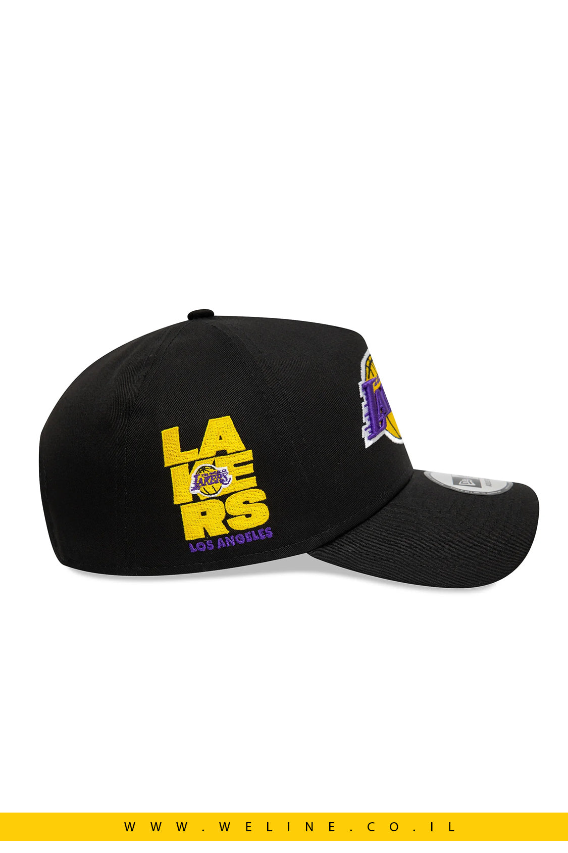 כובע New Era Los Angeles Lakers NBA A-Frame בצבע שחור – סטייל ספורטיבי אייקוני