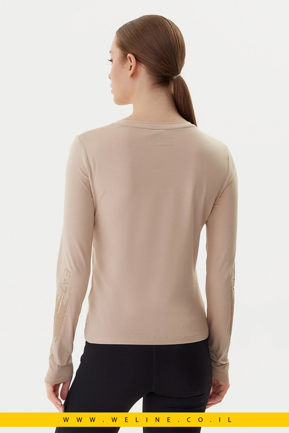 חולצת EA7 Emporio Armani בגוון בז’