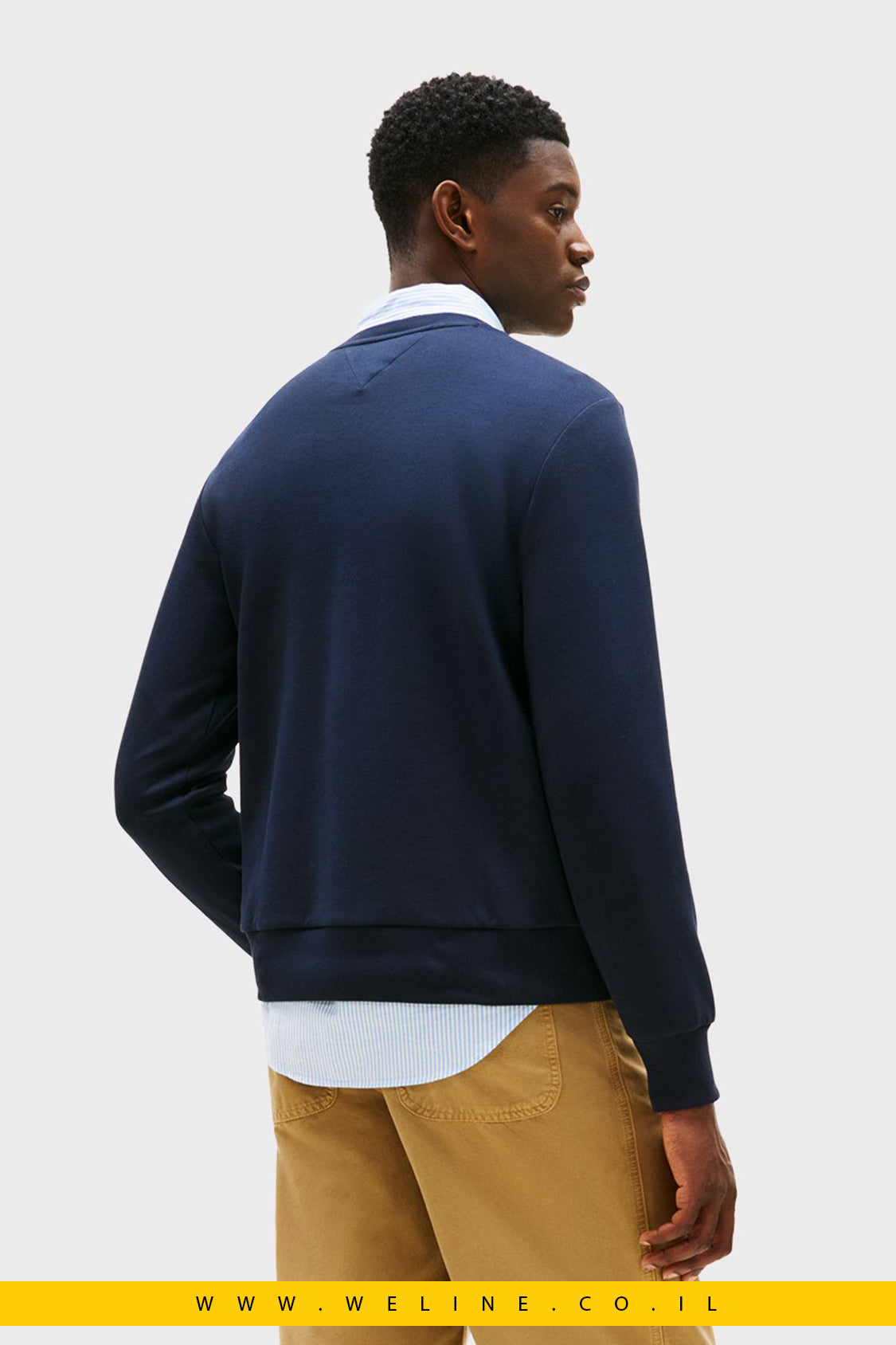 סווטשירט גברים כחול כהה עם לוגו – Tommy Hilfiger