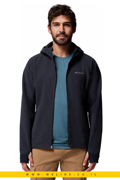 ג'קט ארוך עם כובע מובנה לגברים Arctic Peak Hooded Full Zip שחור