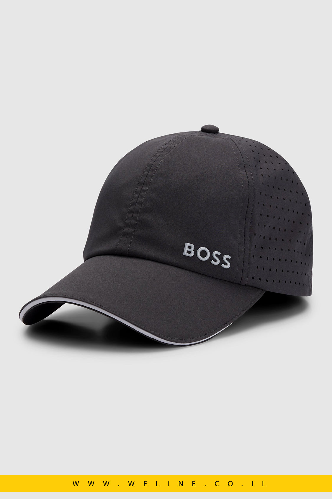 כובע טאפטה לגברים עם דוגמת חיתוך בלייזר – BOSS