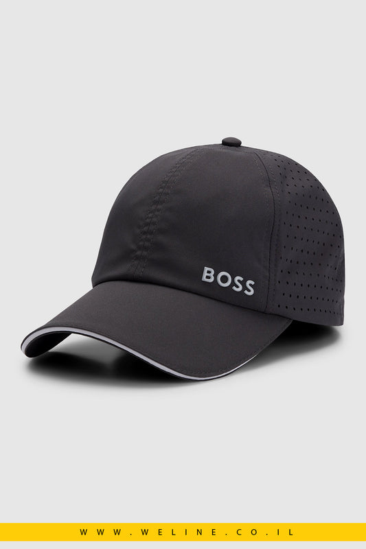 כובע טאפטה לגברים עם דוגמת חיתוך בלייזר – BOSS