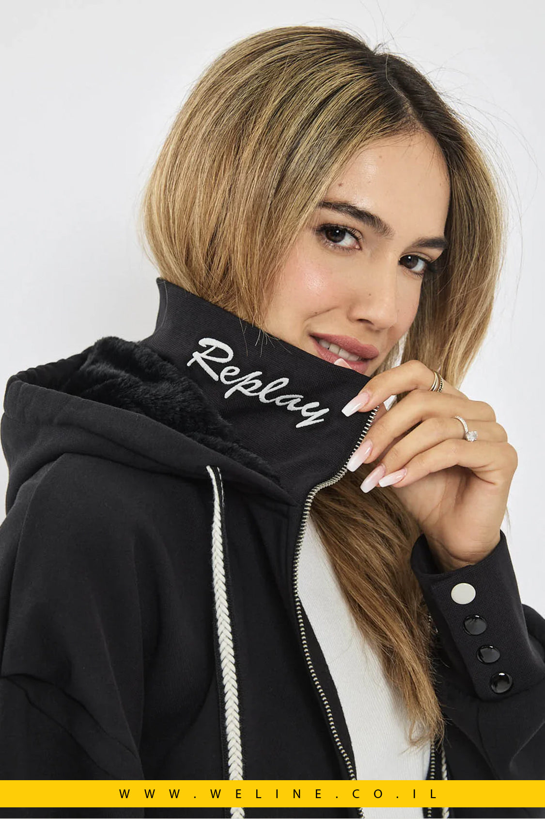 חליפת טריננג בצבע שחור לנשים REPLAY