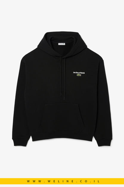 קפוצ'ון פליז מודפס לגברים Lacoste