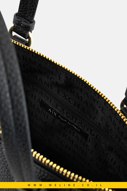 תיק יד לנשים עם לוגו קדמי – Armani Exchange