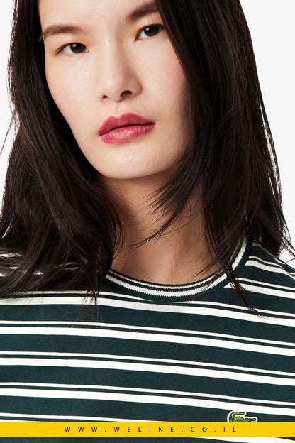 חולצת סטרייפ ארוכת־שרוול לנשים – Lacoste
