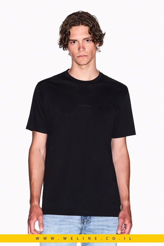 חולצת טי לגברים מכותנה מבריקה – Armani Exchange
