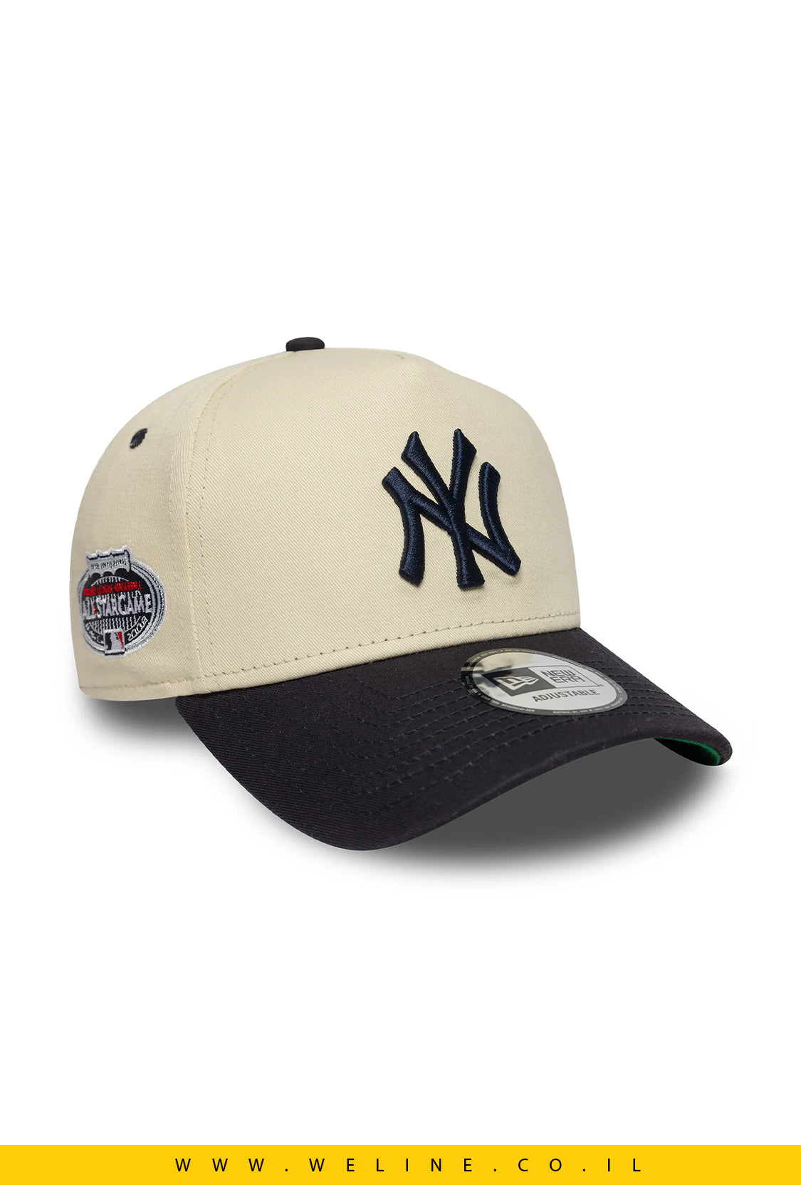 כובע New Era New York Yankees E-Frame – All Star Game Patch בצבע בז’ | Light Cream