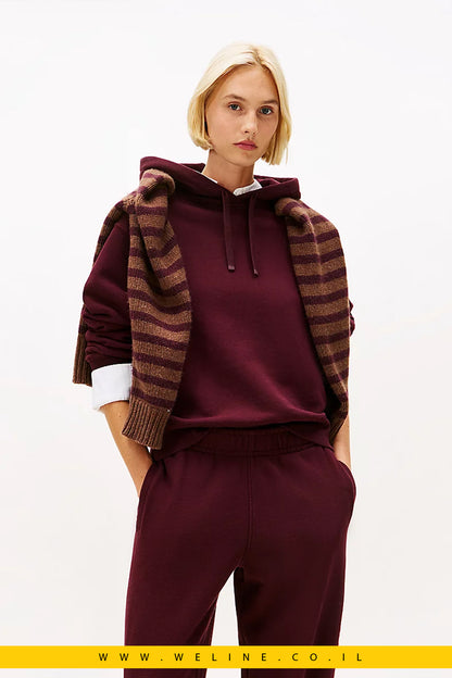 קפוצ'ון נשים Tommy Hilfiger עם רקמת לוגו – כותנה