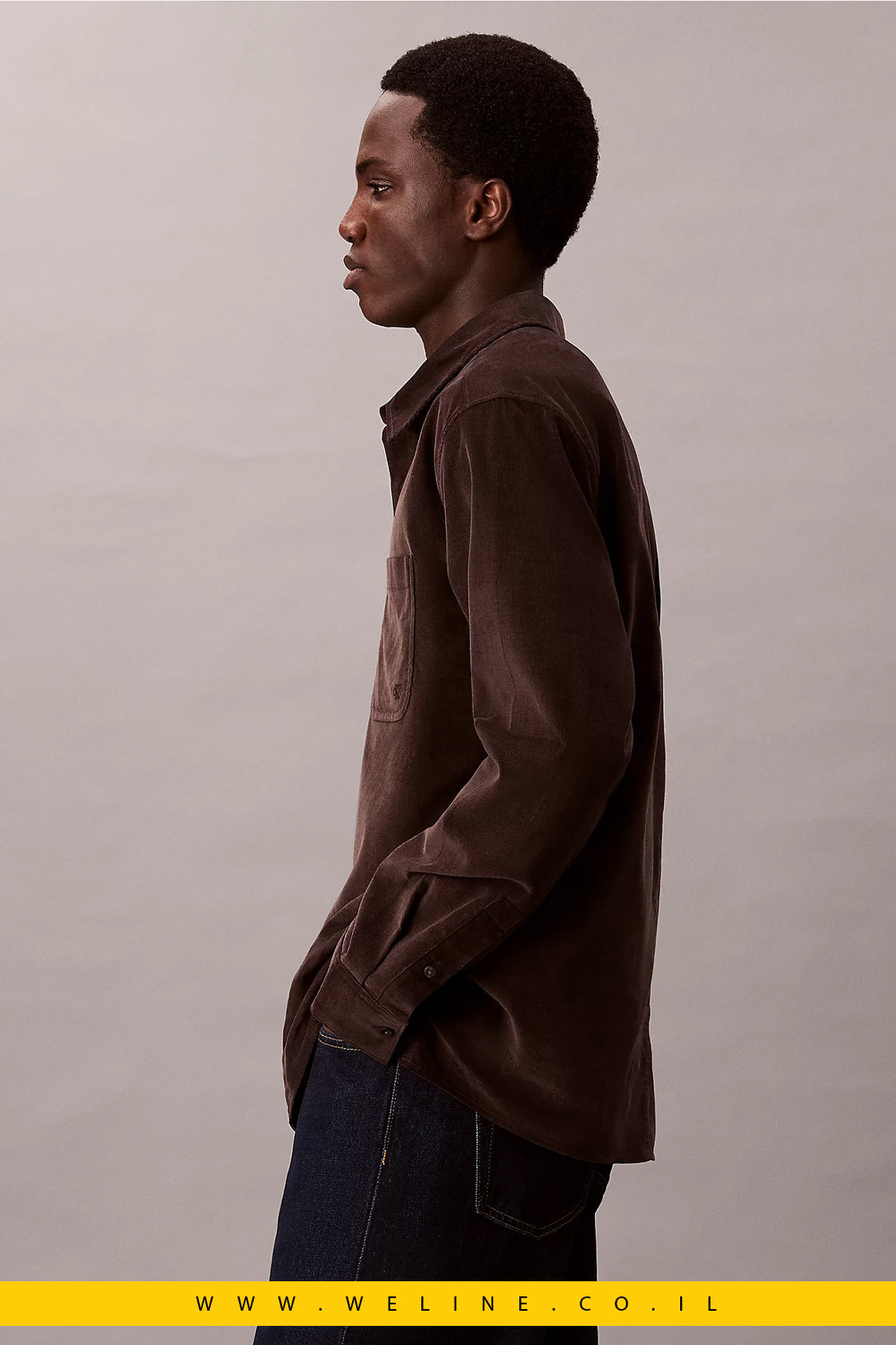 חולצת קורדורי מכופתרת לגברים – Calvin Klein