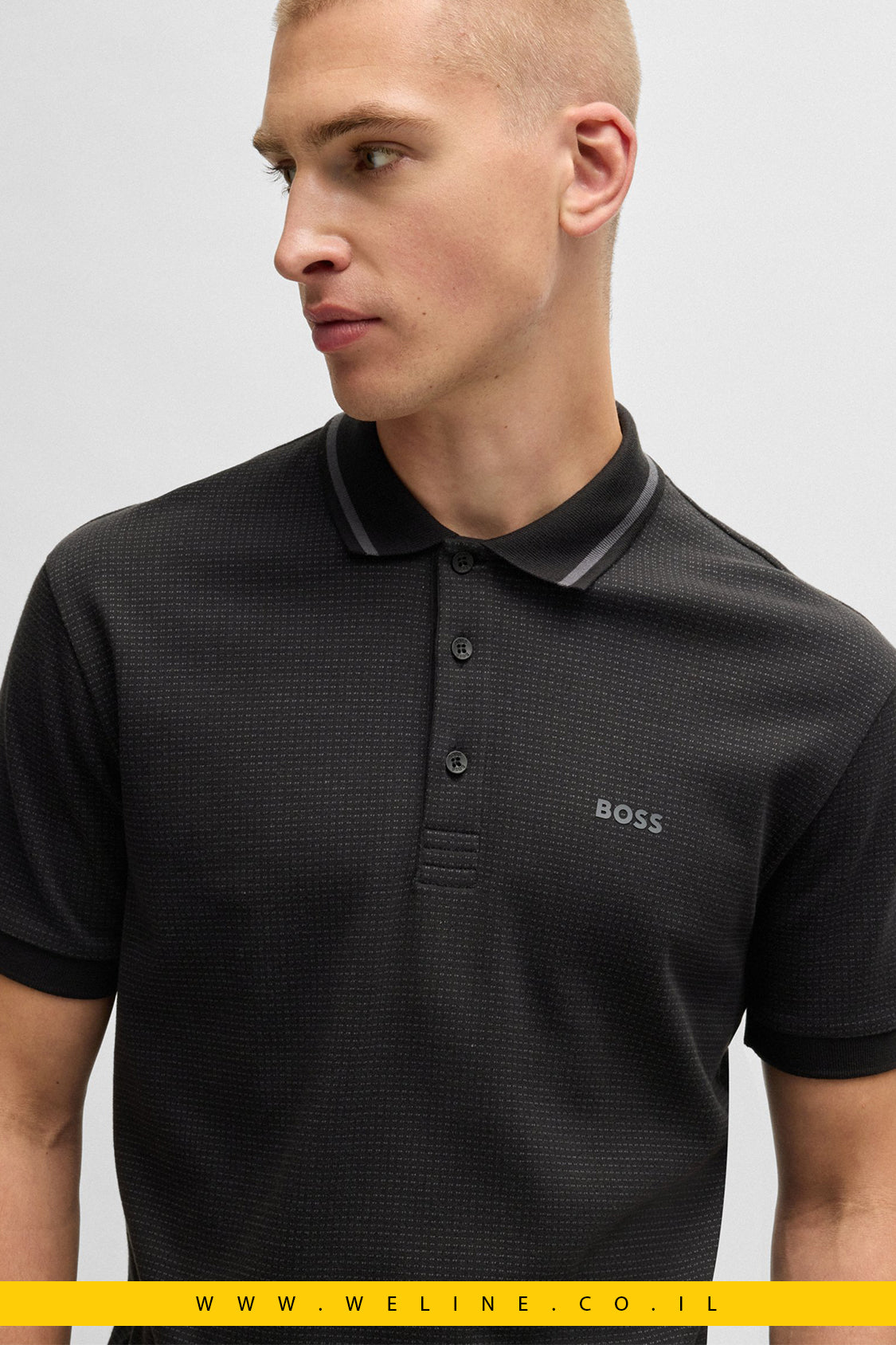 חולצת פולו מבד ג'קארד כותנה – PADDY POLO SHIRT