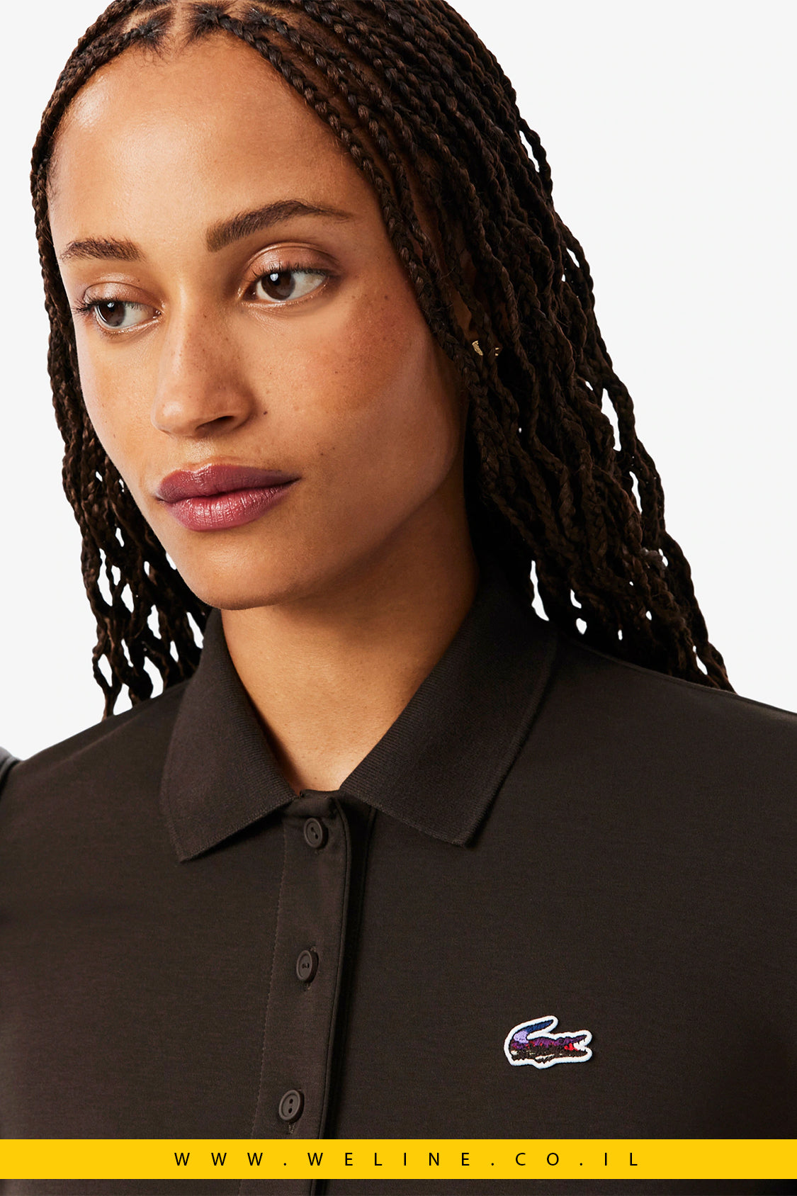 חולצת פולו Regular Fit עם קרוקודיל נוף – Lacoste Landscape Crocodile Polo (חום)