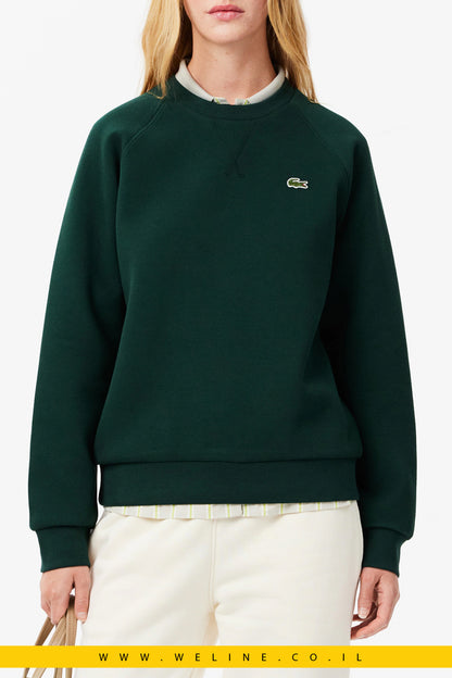 סווטשירט פיקה עם צווארון עגול (Crew Neck Piqué Sweatshirt).