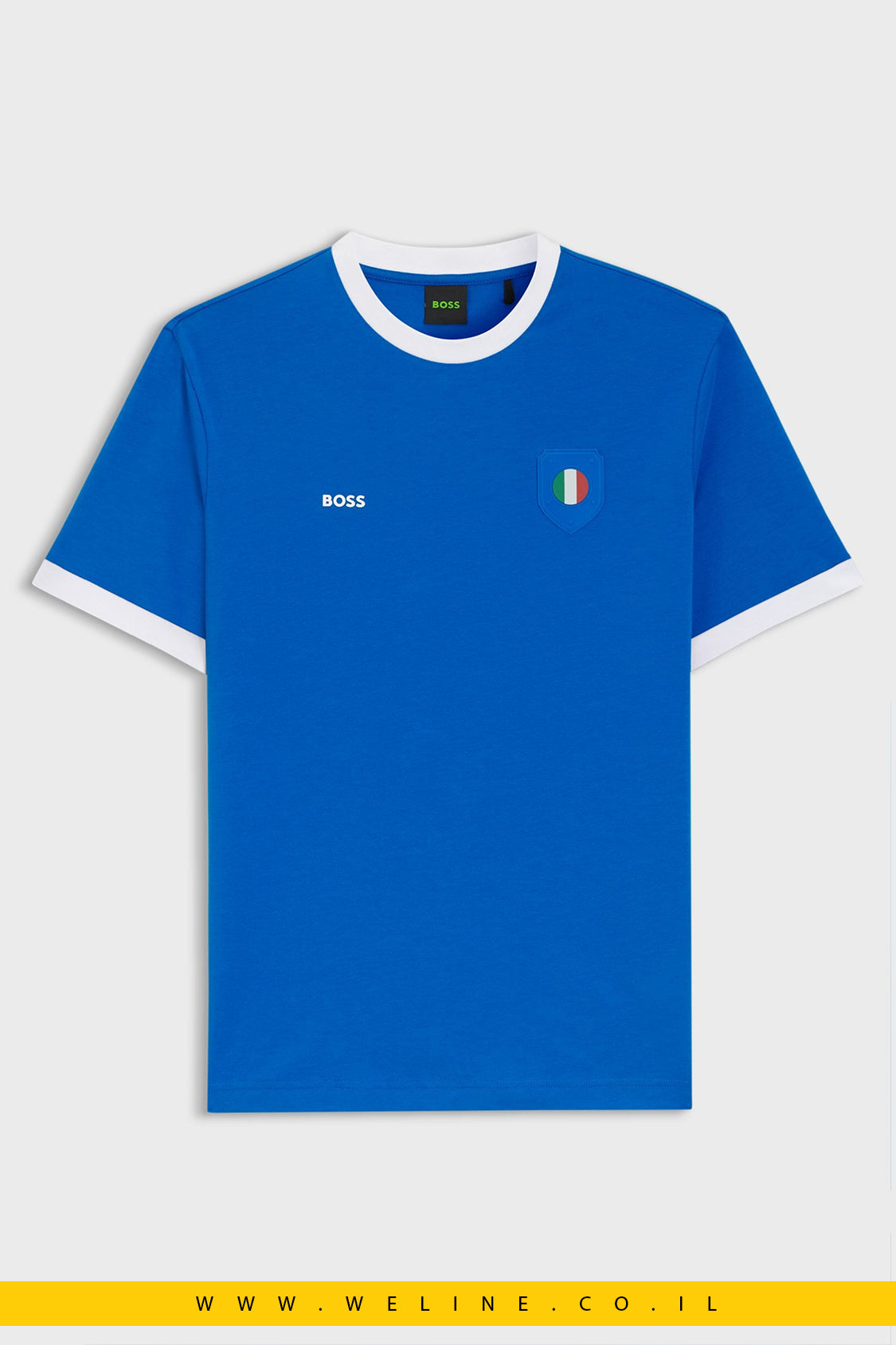 חולצת טי גברים BOSS Stretch-Cotton T-Shirt Italy– Regular Fit