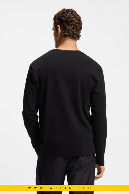 חולצת טי ארוכה לגברים מבית BOSS – שחור | Relaxed Fit