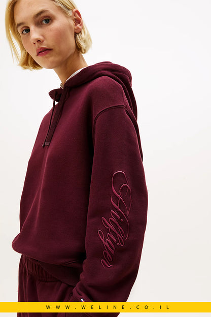 קפוצ'ון נשים Tommy Hilfiger עם רקמת לוגו – כותנה