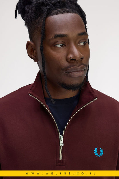 סווטשירט חצי רוכסן לגברים – Fred Perry