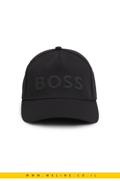BOSS כובע שחור מטונל משריגת Mesh Piqué – דגם Pyer-Golf