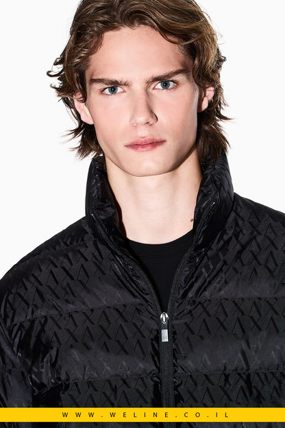 מעיל פאפר לגברים – דגם טון על טון עם לוגו A|X