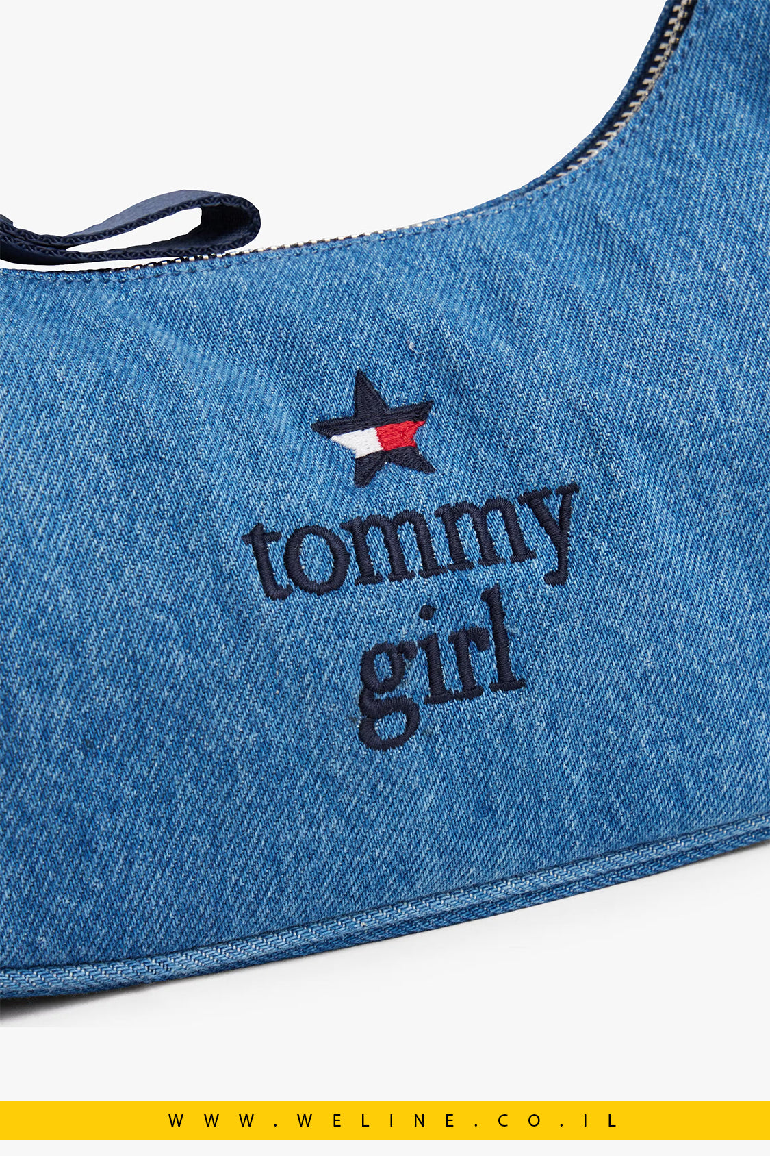 תיק כתף ג'ינס עם קישוטים – Tommy Girl