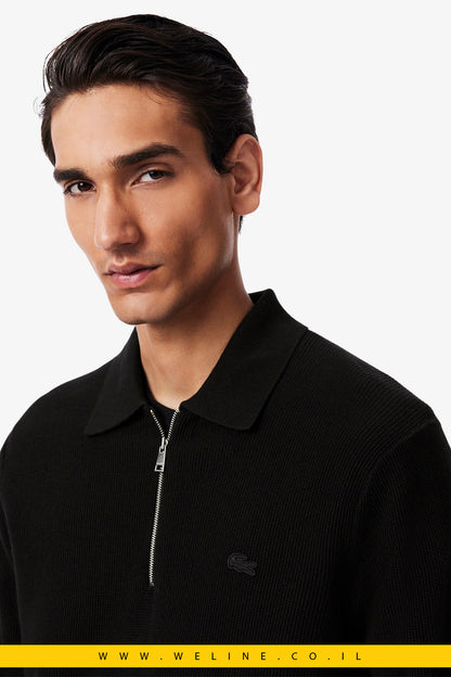 סוודר גברים חצי רוכסן עם צווארון פולו – Lacoste
