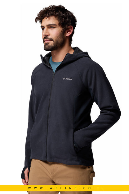ג'קט ארוך עם כובע מובנה לגברים Arctic Peak Hooded Full Zip שחור