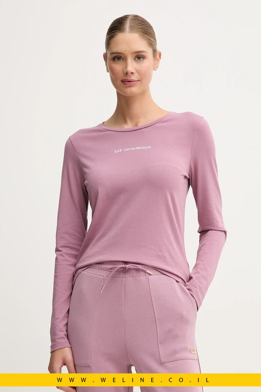 חולצת לונגסליב EA7 Emporio Armani – ורוד