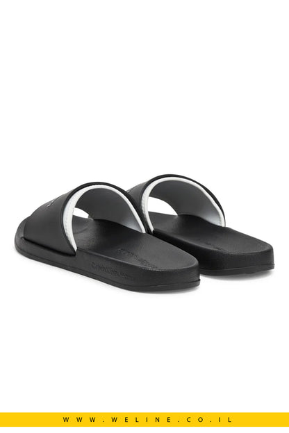 כפכפי גברים Calvin Klein Jeans – דגם Slide Rubber Neoprene Monologo