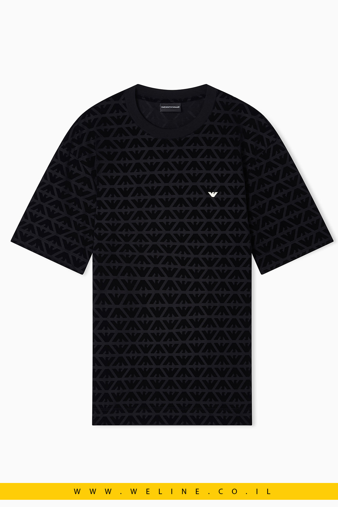 טי שירט גברים Emporio Armani Lunar New Year Lyocell-Blend Jersey T-Shirt – צבע שחור