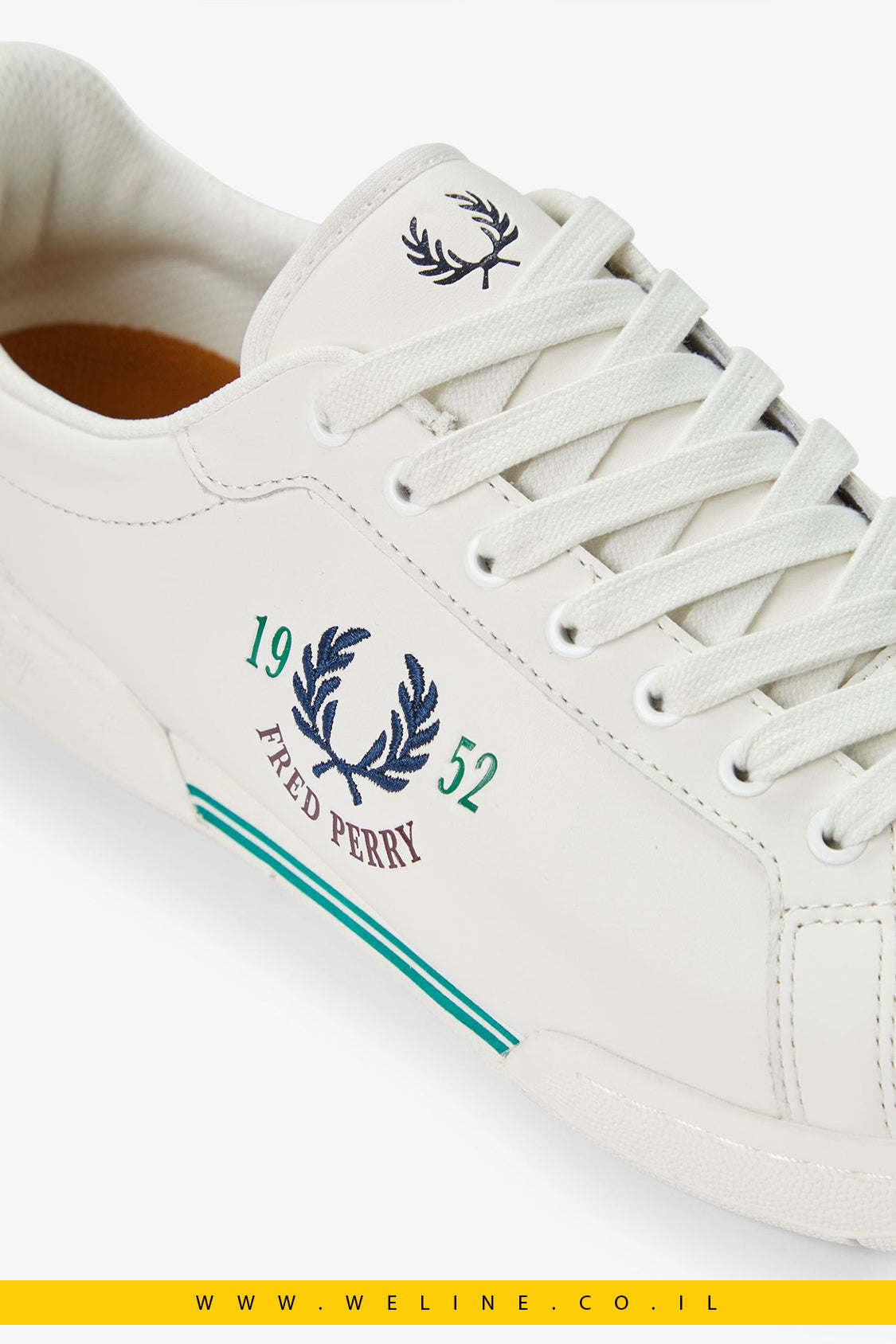 סניקרס גברים Fred Perry דגם B722 – צבע Snow White