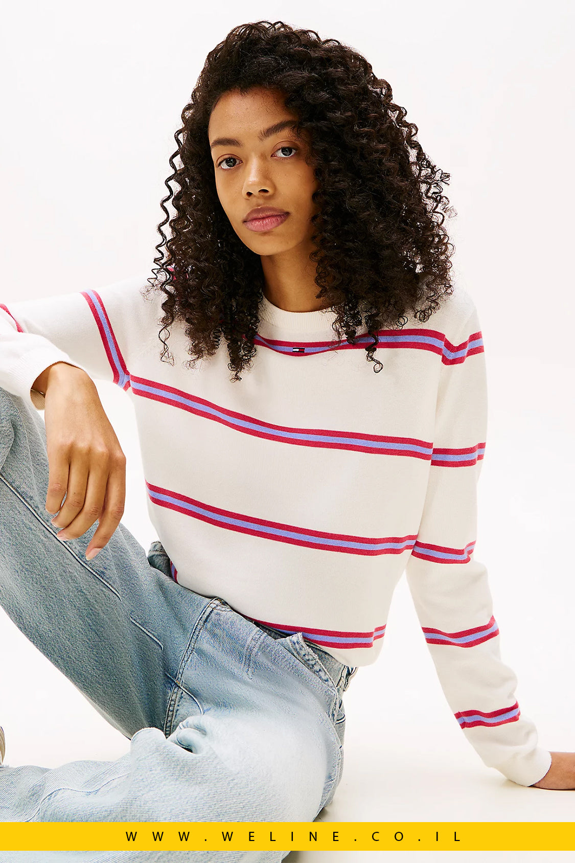 סוודר נשים עם דגל רקום – Tommy Jeans