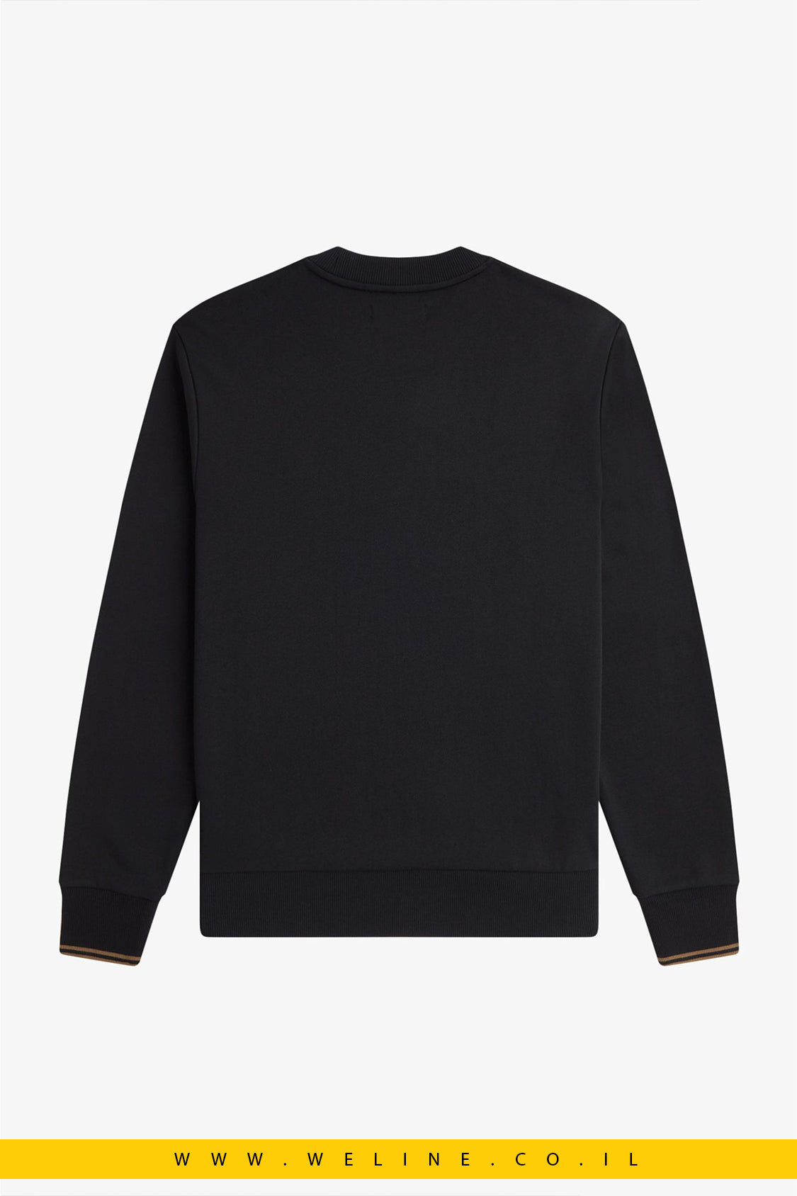 סווטשירט לגברים – Crew Neck בצבע שחור / Shaded Stone