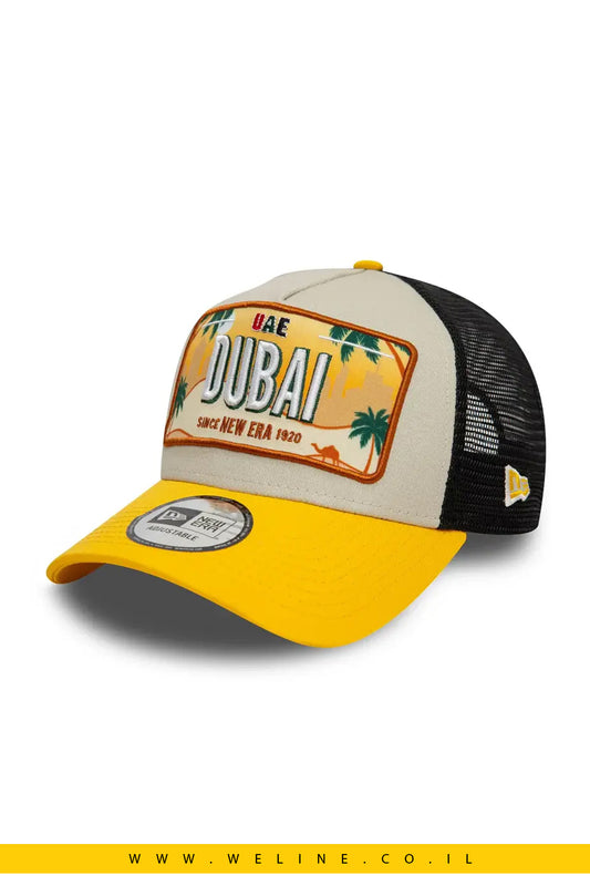 כובע ניו ארה לוחית רישוי – NEW ERA License Plate Cream 9FORTY A-Frame Trucker