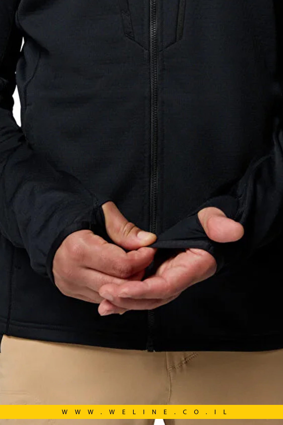 קפוצ’ון טכני שחור לגברים – Columbia Arctic Crest Bonded